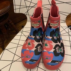 Hunter floral Chelsea boots